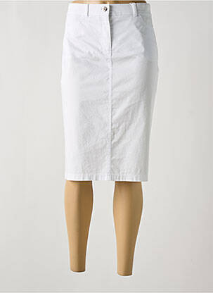 Jupe mi-longue taille à pinces blanc GERRY WEBER femme