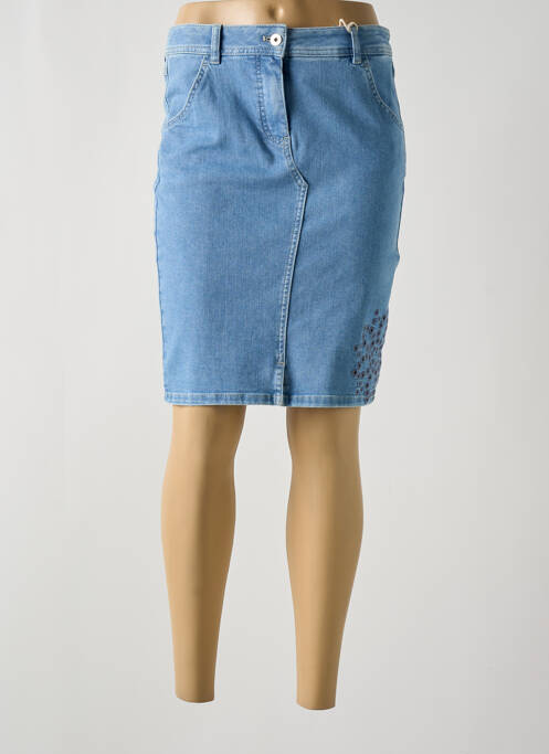 Jupe mi-longue bleu TAIFUN pour femme