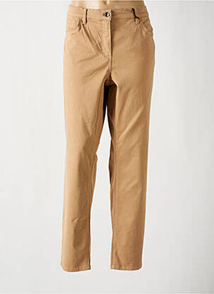 Pantalon droit fermeture zippée sous rabat boutonné beige GERRY WEBER femme