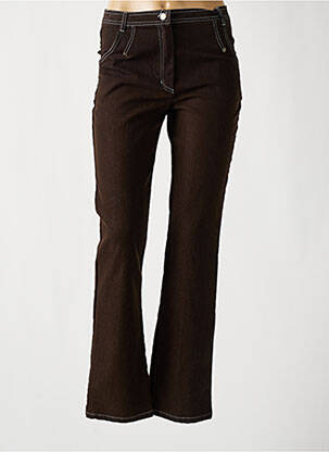 Pantalon coupe droite taille haute marron PAUL MAUSNER femme