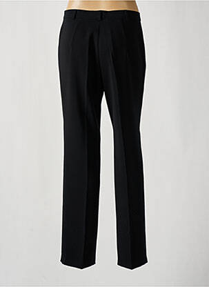 Pantalon droit fermeture zippée sous rabat boutonné noir LUCIA femme