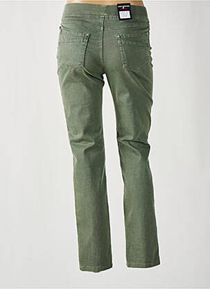 Pantalon slim taille élastique vert ANNA MONTANA femme
