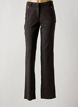 Pantalon droit taille à pinces taille normale marron PAUPORTÉ femme