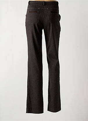 Pantalon droit taille à pinces taille normale marron PAUPORTÉ femme