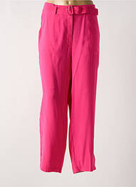 Pantalon 7/8 tissage popeline taille normale rose TAIFUN femme