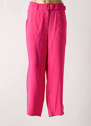 Pantalon 7/8 tissage popeline taille normale rose TAIFUN femme