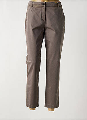 Pantalon chino tissage popeline taille normale marron GERRY WEBER femme