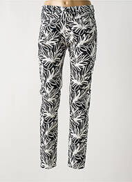 Pantalon slim tissage popeline taille normale noir ANNA MONTANA femme