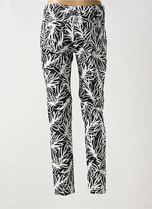 Pantalon slim tissage popeline taille normale noir ANNA MONTANA femme