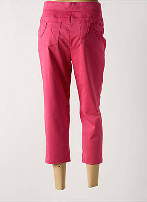 Pantacourt taille haute taille haute rose KARTING femme