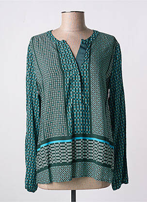 Blouse tissage popeline manches longues vert GERRY WEBER femme