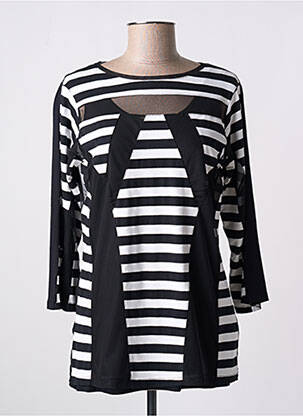 T-shirt manches 3/4 manches 3/4 noir MERI & ESCA femme
