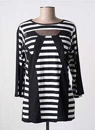 T-shirt manches 3/4 manches 3/4 noir MERI & ESCA femme