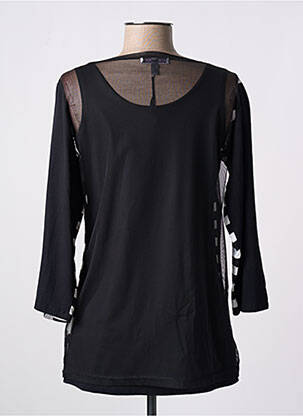 T-shirt manches 3/4 manches 3/4 noir MERI & ESCA femme