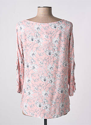 Blouse tissage popeline manches 3/4 rose TAIFUN femme