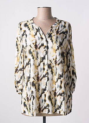 Chemisier tissage popeline manches 3/4 jaune GERRY WEBER femme