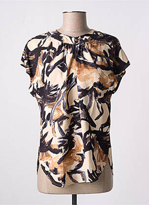 Blouse tissage popeline manches courtes beige GERRY WEBER femme