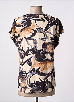 Blouse tissage popeline manches courtes beige GERRY WEBER femme