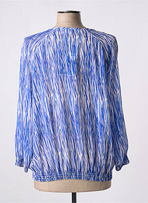 Blouse légère et transparente manches 3/4 bleu PAUPORTÉ femme