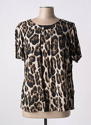 Top coupe fluide manches courtes marron GERRY WEBER femme