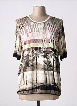 T-shirt stretch manches courtes marron GERRY WEBER femme
