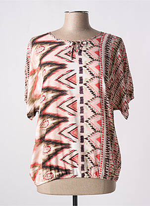 Blouse tissage popeline manches courtes rose GERRY WEBER femme