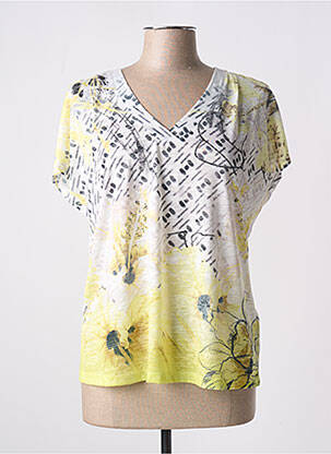 T-shirt imprimé fantaisie manches courtes jaune GERRY WEBER femme