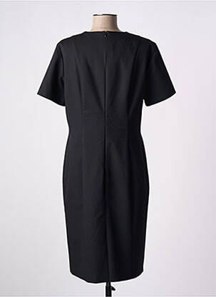 Robe mi-longue fermeture zippée au dos manches courtes noir GERRY WEBER femme