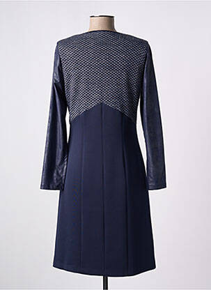 Robe mi-longue manches longues manches longues bleu MERI & ESCA femme
