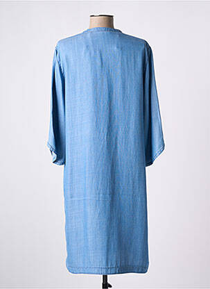 Robe mi-longue coupe fluide manches 3/4 bleu GERRY WEBER femme
