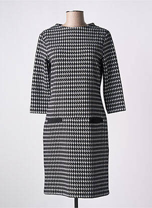 Robe mi-longue manches 3/4 manches 3/4 noir GERRY WEBER femme