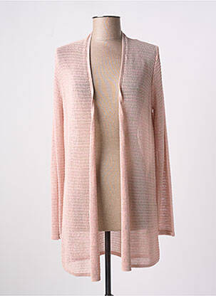 Gilet manches longues maille souple et aérée rose GERRY WEBER femme