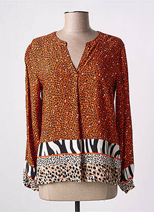 Blouse poignets boutonnés avec fente manches longues orange GERRY WEBER femme