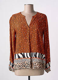 Blouse poignets boutonnés avec fente manches longues orange GERRY WEBER femme
