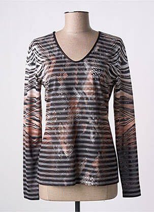 Top col v manches longues gris GERRY WEBER femme