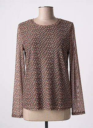 Top imprimé fantaisie manches longues marron GERRY WEBER femme