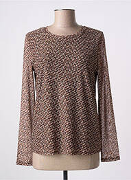 Top imprimé fantaisie manches longues marron GERRY WEBER femme