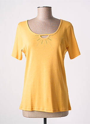 T-shirt coupe droite manches courtes jaune TELMAIL femme