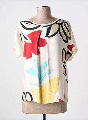 Top stretch manches courtes beige GERRY WEBER femme