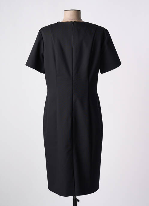 Robe mi-longue fermeture zippée au dos manches courtes noir GERRY WEBER femme