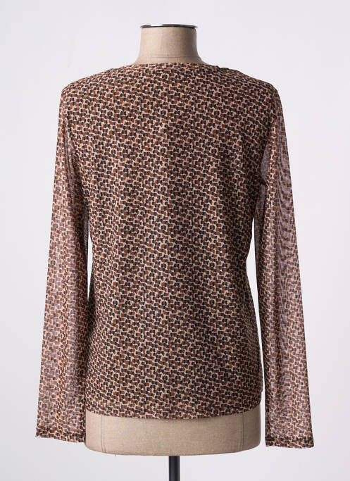Top imprimé fantaisie manches longues marron GERRY WEBER femme