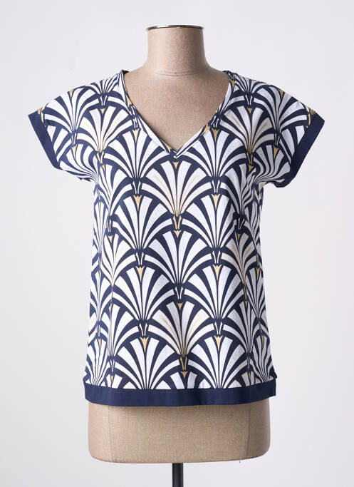 T-shirt bleu LEO & UGO pour femme