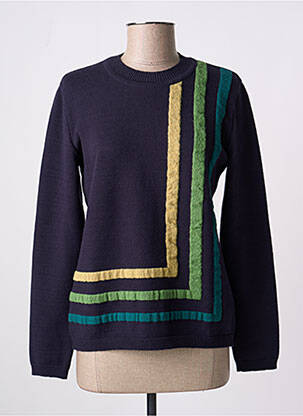 Pull stretch manches longues bleu TELMAIL femme