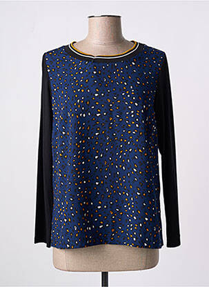 Blouse col rond manches longues bleu TELMAIL femme