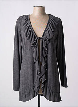Gilet manches longues stretch gris PAUPORTÉ femme