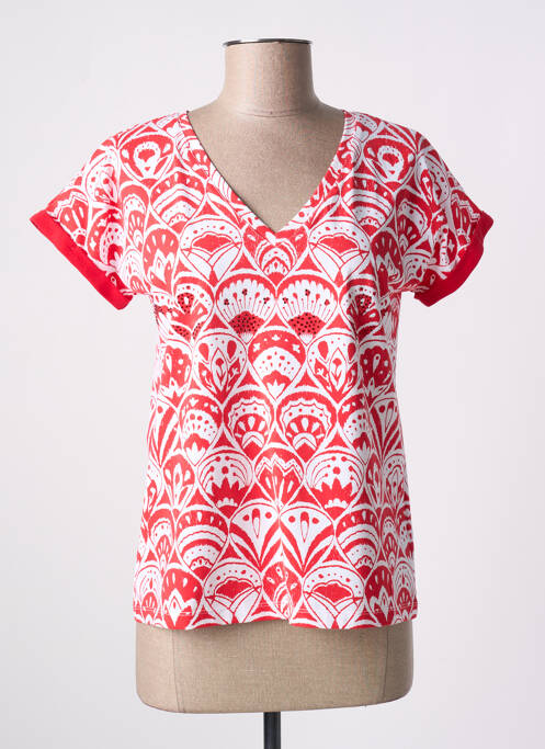 T-shirt rouge LEO & UGO pour femme