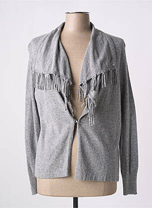 Gilet manches longues stretch gris LUCIA femme