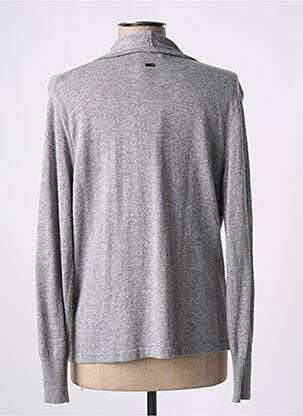 Gilet manches longues stretch gris LUCIA femme