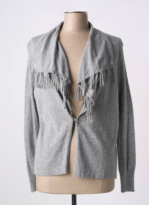 Gilet manches longues gris LUCIA pour femme