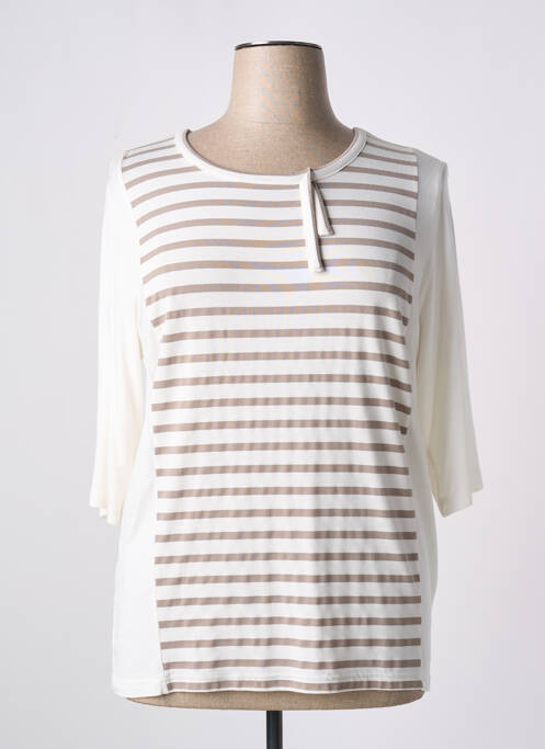 T-shirt beige I.ODENA pour femme